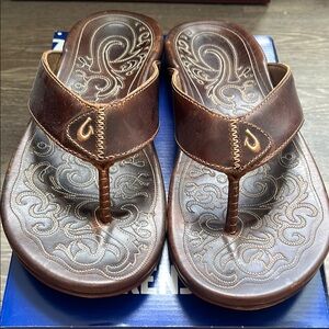 OluKai Mekila US Men’s 12 Leather Sandals